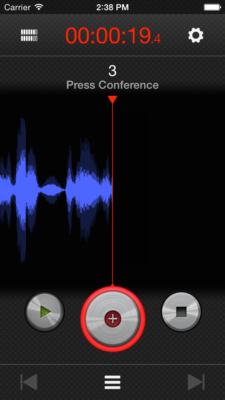 Screenshot der iPhone-App Roadcast
